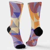 Mod Artsy Paars en Perzik Sokken (Gebogen)