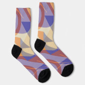 Mod Artsy Purple and Peach  Sokken (Rechts)
