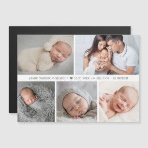 Mod Baby Boy Hart Foto Collage Geboortestatistieke