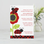 Mod Baby Bugs Birthday Invitation Kaart (Staand voorkant)