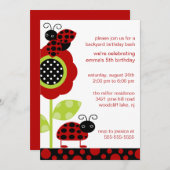 Mod Baby Bugs Birthday Invitation Kaart (Voorkant / Achterkant)