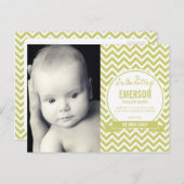 Mod Baby Geboorteaankondiging - Sage Aankondigingskaart (Voorkant / Achterkant)