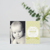 Mod Baby Geboorteaankondiging - Sage Aankondigingskaart (Staand voorkant)