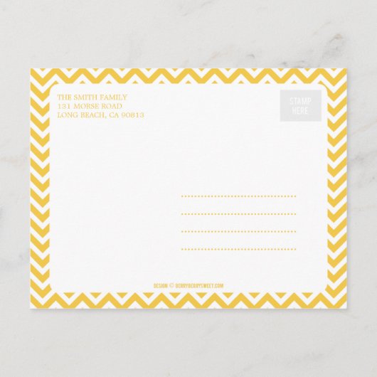 Mod Baby Geboorteaankondiging - Sunshine Aankondigingskaart (Achterkant)