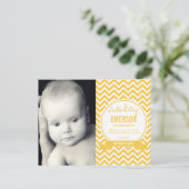 Mod Baby Geboorteaankondiging - Sunshine Aankondigingskaart (Staand voorkant)