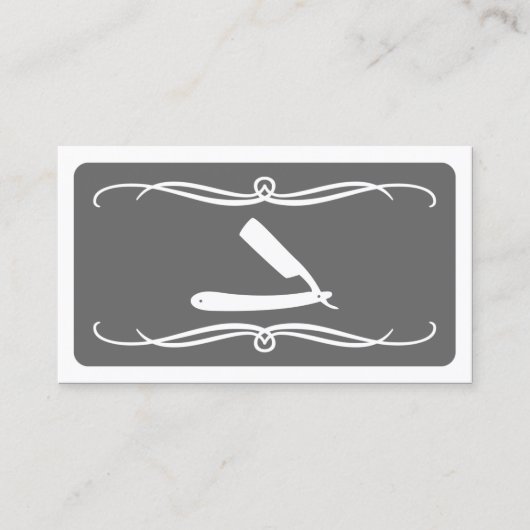 mod barber (kleur aanpasbaar) visitekaartje (Voorkant)