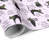Mod Black Cat - Gepersonaliseerd Cadeaupapier (Rol Hoek)