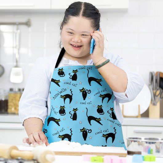 Mod Black Cats Custom Name and Phrase Schort