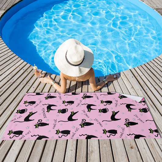 Mod Black Cats Custom Name and Phrase Strandlaken