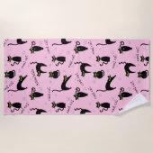 Mod Black Cats Custom Name and Phrase Strandlaken (Voorkant)