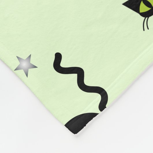 Mod Black Cats Fleece Deken (Hoek)