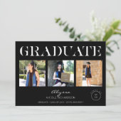 Mod Black Circle 4 Foto Afstuderen Aankondiging 1 (Staand voorkant)