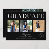 Mod Black Circle 4 Foto Afstuderen Aankondiging 1 (Voorkant / Achterkant)