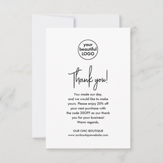 Mod Black Customer Appreciation Business Bedankt (Voorkant)