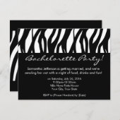 Mod Black en White Bachelorette Party uitnodiginge Kaart (Voorkant / Achterkant)