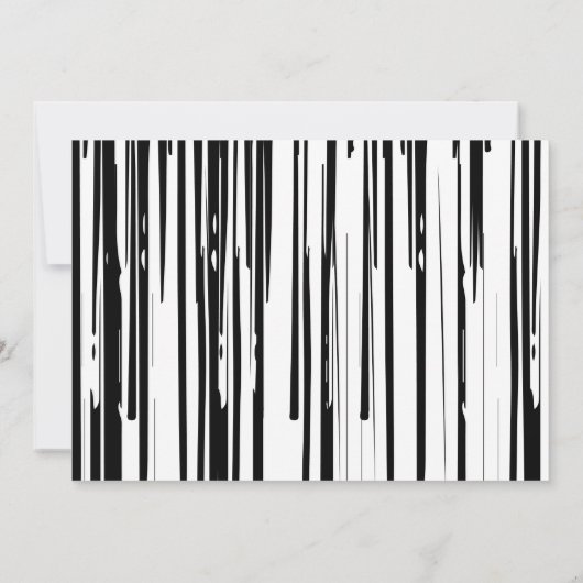 Mod Black en White Bachelorette Party uitnodiginge Kaart (Achterkant)