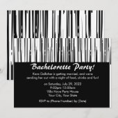Mod Black en White Bachelorette Party uitnodiginge Kaart (Voorkant / Achterkant)