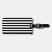 Mod Black en White Stripes Pattern Bagagelabel (Voorkant horizontaal)