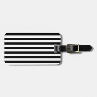 Mod Black en White Stripes Pattern Bagagelabel