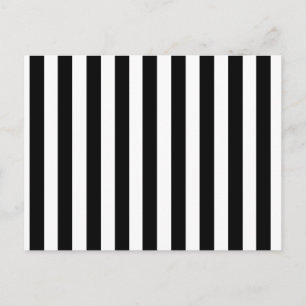 Mod Black en White Stripes Pattern Briefkaart