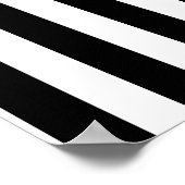 Mod Black en White Stripes Pattern Poster (Hoek)