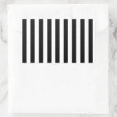 Mod Black en White Stripes Pattern Rechthoekige Sticker (Tas)