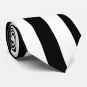 Mod Black en White Stripes Pattern Stropdas (Opgerold)
