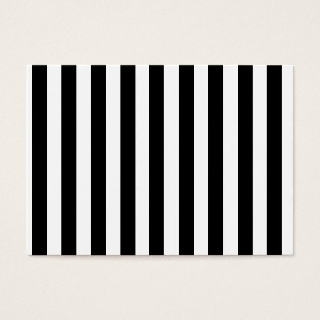 Mod Black en White Stripes Pattern Visitekaartje (Voorkant)