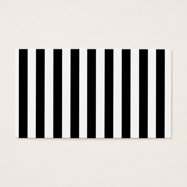 Mod Black en White Stripes Pattern Visitekaartje (Voorkant)
