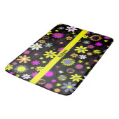 Mod Black Floral Badmat (Gekanteld)