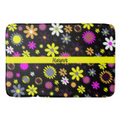 Mod Black Floral Badmat (Voorkant)