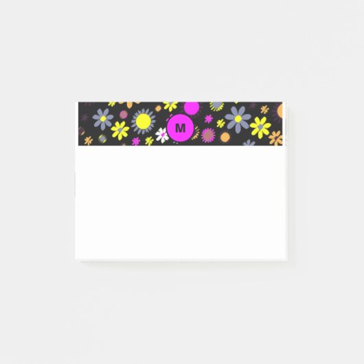 Mod Black Floral Post-it® Notes (Voorkant)