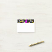 Mod Black Floral Post-it® Notes (Op bureau)