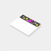 Mod Black Floral Post-it® Notes (Schuin)