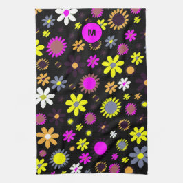 Mod Black Floral Theedoek