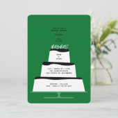 Mod Black Iced Trouwtaart Paar Douche Kaart (Staand voorkant)