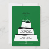 Mod Black Iced Trouwtaart Paar Douche Kaart (Voorkant)