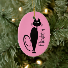 Mod Black Kat Ornament