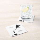 MOD BLACK TULP WEDDING KARTONNEN ONDERZETTERS (Insitu)