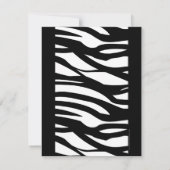 Mod Black Zebra Birthday Party Invitations Kaart (Achterkant)