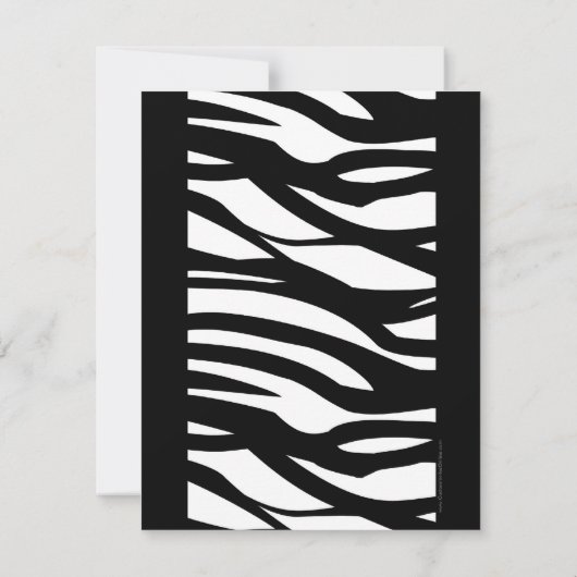 Mod Black Zebra Birthday Party Invitations Kaart (Achterkant)