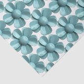 MOD Blauw Daisy Bloem - Retro 60s Zomer Bruiloft Tissuepapier (Detail)