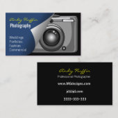 Mod blauw Fotografie, camera Visitekaartje (Voorkant / Achterkant)