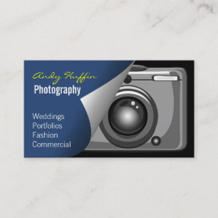 Mod blauw Fotografie, camera Visitekaartje