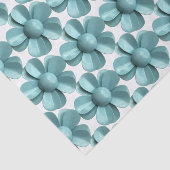 MOD Blauwe Madeliefjes Bloem - Retro 60s Zomer Bru Tissuepapier (Detail)