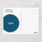 Mod Blauwe vormen Sparen het Briefkaart van de Dat (Achterkant)