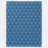 Mod Blizzard Blue Snowflake Fleece Blanket Deken (Voorkant)