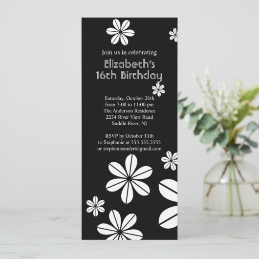 Mod. bloeit de Zoete Uitnodiging van Zestien (Staand voorkant)