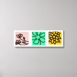 Mod bloem kunstset canvas afdruk