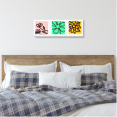 Mod bloem kunstset canvas afdruk (Insitu (Slaapkamer))